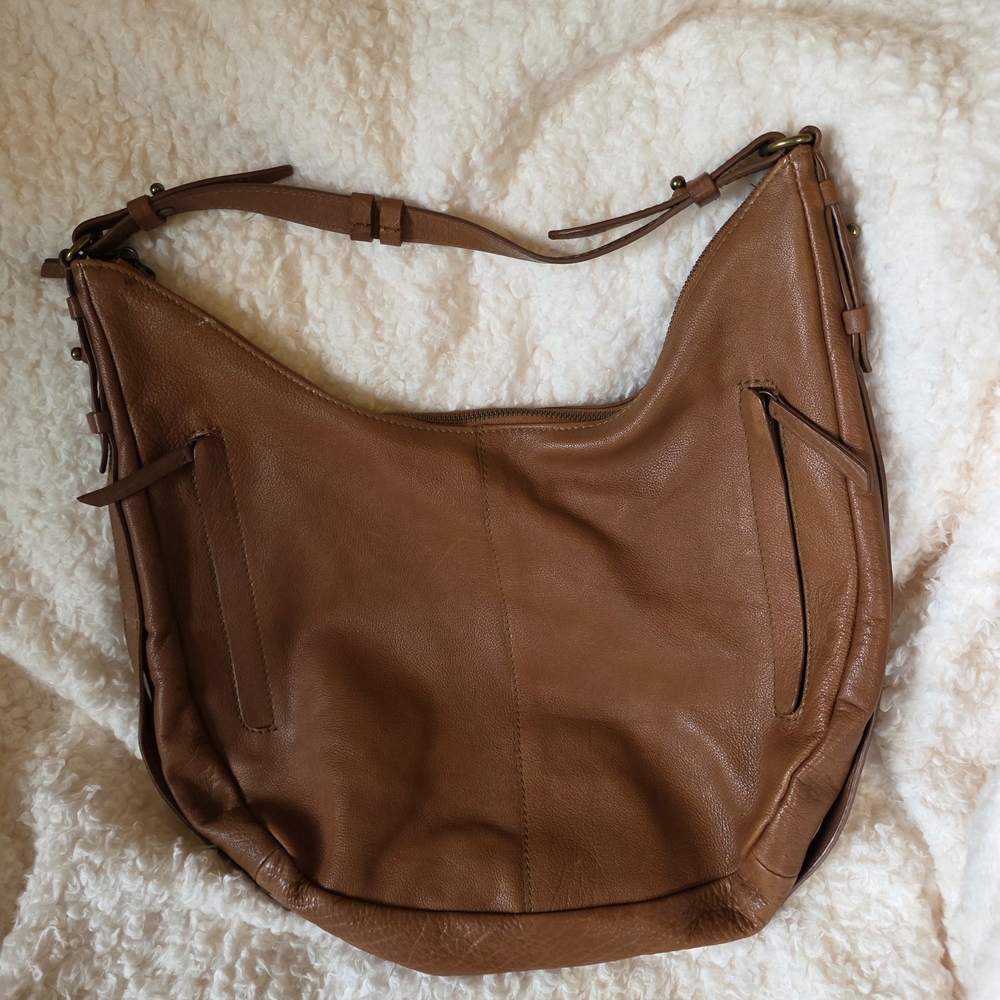 Lucky Brand Tan Leather Hobo Bag